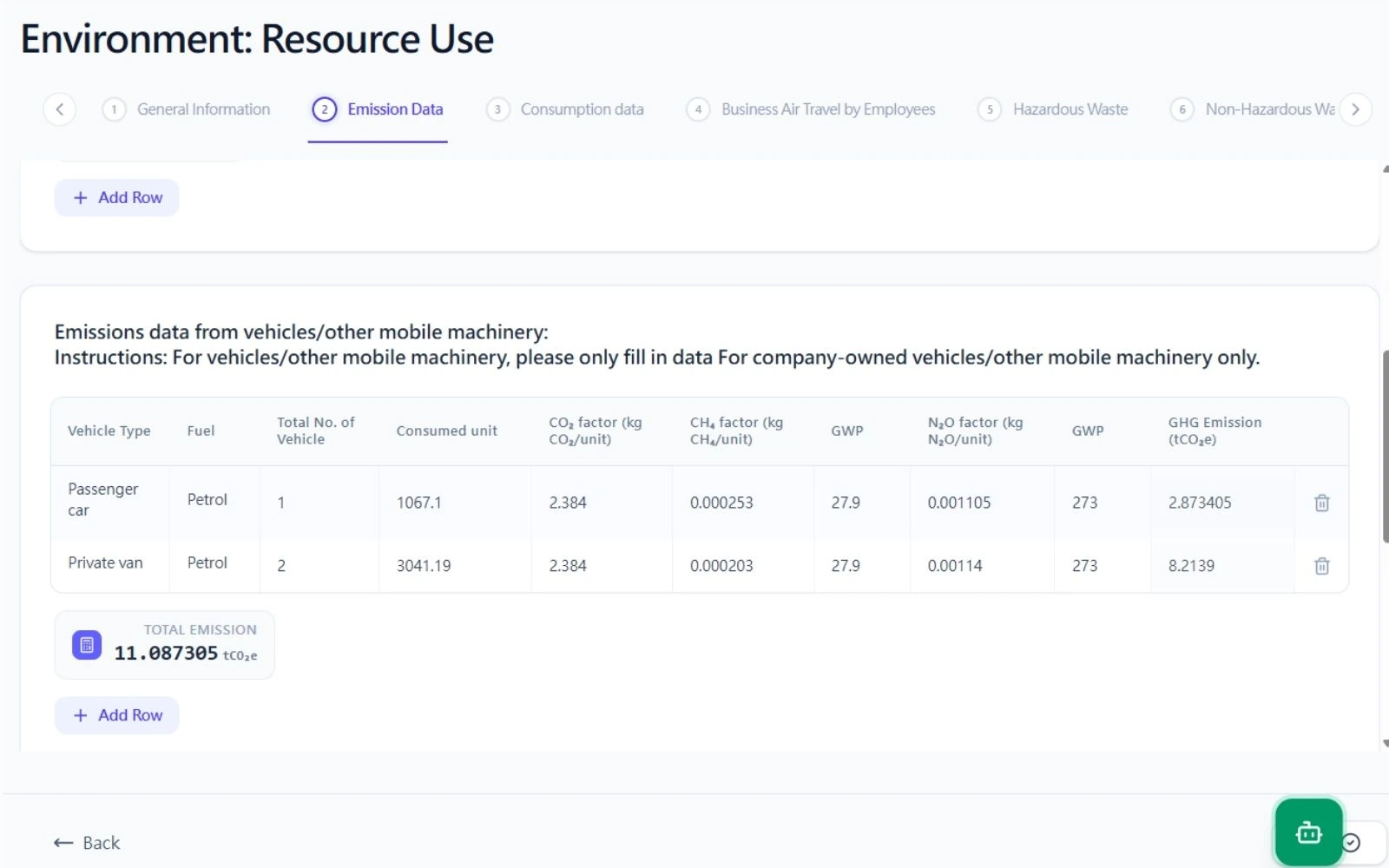 Generated ESG reporting output