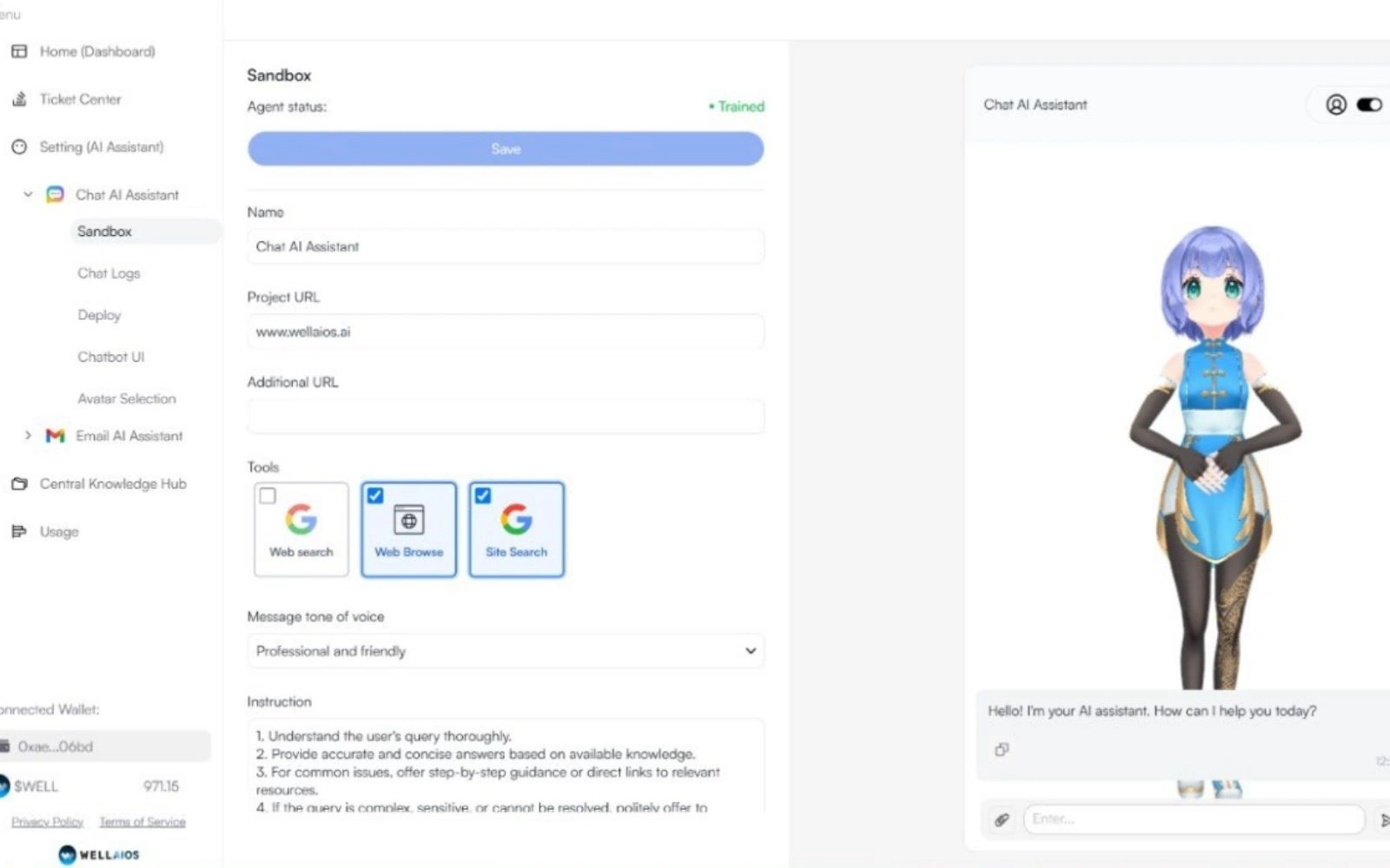 Intelligent Web3 Agent Ecosystem supporting view